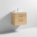 Nuie Athena 600mm Vanity Unit - Wall Hung 2 Drawer Unit with Basin - Unbeatable Bathrooms