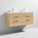 Nuie Athena 1200mm Double Vanity Unit - Wall Hung 4 Drawer Unit with Basin - Unbeatable Bathrooms