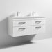 Nuie Athena 1200mm Double Vanity Unit - Wall Hung 4 Drawer Unit with Basin - Unbeatable Bathrooms