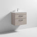 Nuie Athena 600mm Vanity Unit - Wall Hung 2 Drawer Unit with Basin - Unbeatable Bathrooms