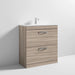 Nuie Athena 600mm Vanity Unit - Floor Standing 2 Drawer Unit with Basin - Unbeatable Bathrooms