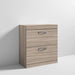 Nuie Athena 600mm Vanity Unit - Floor Standing 2 Drawer Unit with Basin - Unbeatable Bathrooms