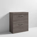 Nuie Athena 800mm Vanity Unit - Floor Standing 2 Drawer Unit with Basin - Unbeatable Bathrooms