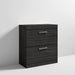 Nuie Athena 800mm Vanity Unit - Floor Standing 2 Drawer Unit with Basin - Unbeatable Bathrooms