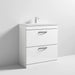 Nuie Athena 800mm Vanity Unit - Floor Standing 2 Drawer Unit with Basin - Unbeatable Bathrooms