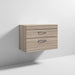 Nuie Athena 800mm Vanity Unit - Wall Hung 2 Drawer Unit with Basin - Unbeatable Bathrooms