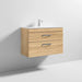 Nuie Athena 800mm Vanity Unit - Wall Hung 2 Drawer Unit with Basin - Unbeatable Bathrooms