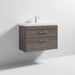 Nuie Athena 800mm Vanity Unit - Wall Hung 2 Drawer Unit with Basin - Unbeatable Bathrooms