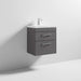 Nuie Athena 500mm Vanity Unit - Wall Hung 2 Drawer Unit with Basin - Unbeatable Bathrooms