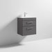 Nuie Athena 500mm Vanity Unit - Wall Hung 2 Drawer Unit with Basin - Unbeatable Bathrooms