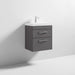Nuie Athena 500mm Vanity Unit - Wall Hung 2 Drawer Unit with Basin - Unbeatable Bathrooms