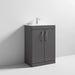 Nuie Athena 600mm Vanity Unit - Floor Standing 2 Door Unit with Basin - Unbeatable Bathrooms