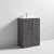 Nuie Athena 600mm Vanity Unit - Floor Standing 2 Door Unit with Basin - Unbeatable Bathrooms