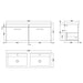 Nuie Athena 1200mm Double Vanity Unit - Wall Hung 2 Drawer Unit with Basin - Unbeatable Bathrooms