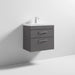Nuie Athena 600mm Vanity Unit - Wall Hung 2 Drawer Unit with Basin - Unbeatable Bathrooms