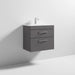 Nuie Athena 600mm Vanity Unit - Wall Hung 2 Drawer Unit with Basin - Unbeatable Bathrooms