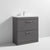 Nuie Athena 800mm Vanity Unit - Floor Standing 2 Drawer Unit with Basin - Unbeatable Bathrooms