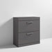 Nuie Athena 800mm Vanity Unit - Floor Standing 2 Drawer Unit with Basin - Unbeatable Bathrooms