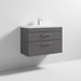 Nuie Athena 800mm Vanity Unit - Wall Hung 2 Drawer Unit with Basin - Unbeatable Bathrooms