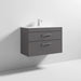 Nuie Athena 800mm Vanity Unit - Wall Hung 2 Drawer Unit with Basin - Unbeatable Bathrooms