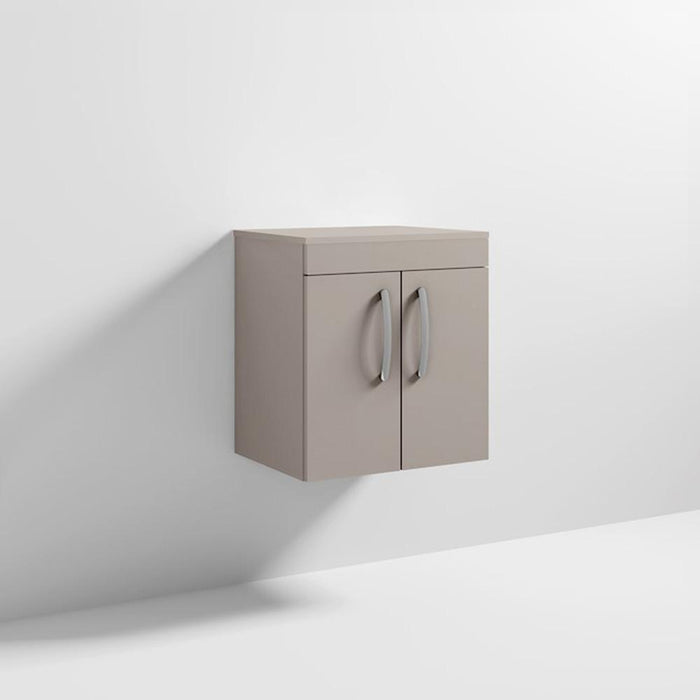 Nuie Athena 500mm Vanity Unit - Wall Hung 2 Door Unit with Basin - Unbeatable Bathrooms