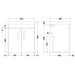 Nuie Athena 500mm Vanity Unit - Wall Hung 2 Door Unit with Basin - Unbeatable Bathrooms