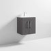Nuie Athena 500mm Vanity Unit - Wall Hung 2 Door Unit with Basin - Unbeatable Bathrooms
