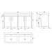 Nuie Athena 1200mm Double Vanity Unit - Wall Hung 4 Door Unit with Basin - Unbeatable Bathrooms