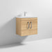 Nuie Athena 600mm Vanity Unit - Wall Hung 2 Door Unit with Basin - Unbeatable Bathrooms