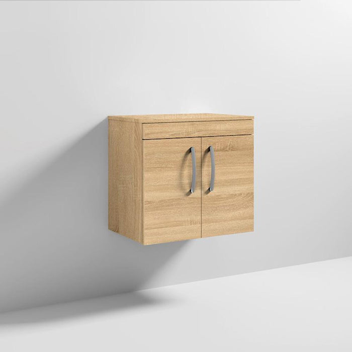 Nuie Athena 600mm Vanity Unit - Wall Hung 2 Door Unit with Basin - Unbeatable Bathrooms