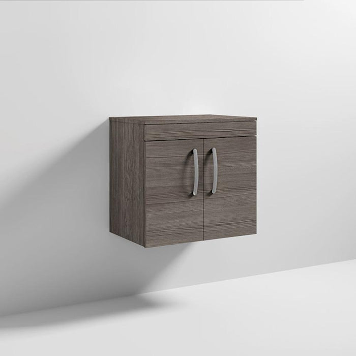 Nuie Athena 600mm Vanity Unit - Wall Hung 2 Door Unit with Basin - Unbeatable Bathrooms