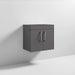 Nuie Athena 600mm Vanity Unit - Wall Hung 2 Door Unit with Basin - Unbeatable Bathrooms
