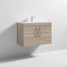 Nuie Athena 800mm Vanity Unit - Wall Hung 2 Door Unit with Basin - Unbeatable Bathrooms
