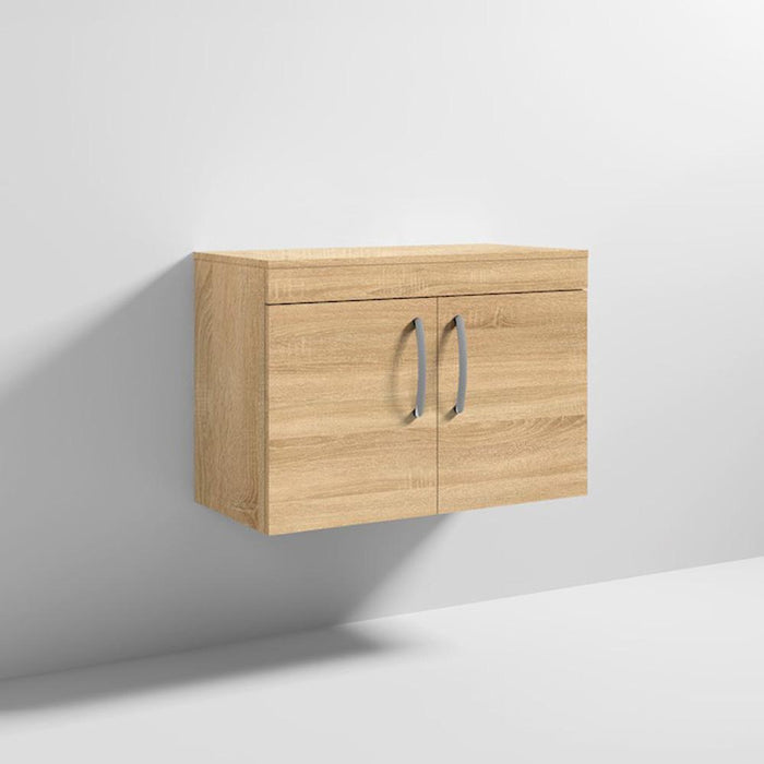 Nuie Athena 800mm Vanity Unit - Wall Hung 2 Door Unit with Basin - Unbeatable Bathrooms