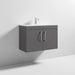 Nuie Athena 800mm Vanity Unit - Wall Hung 2 Door Unit with Basin - Unbeatable Bathrooms