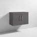 Nuie Athena 800mm Vanity Unit - Wall Hung 2 Door Unit with Basin - Unbeatable Bathrooms
