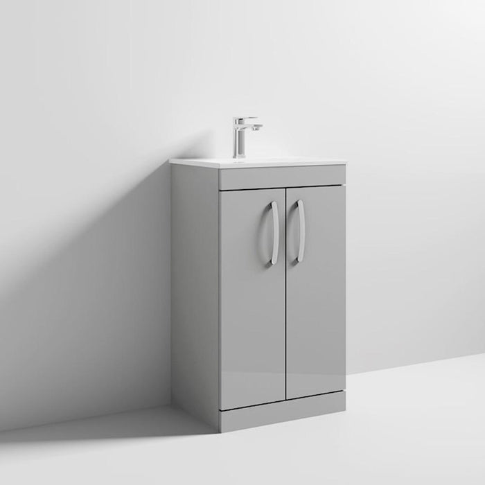 Nuie Athena 500mm Vanity Unit - Floor Standing 2 Door Unit with Basin - Unbeatable Bathrooms