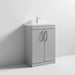 Nuie Athena 600mm Vanity Unit - Floor Standing 2 Door Unit with Basin - Unbeatable Bathrooms