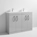 Nuie Athena 1200mm Double Vanity Unit - Floor Standing 4 Door Unit with Basin - Unbeatable Bathrooms