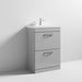 Nuie Athena 600mm Vanity Unit - Floor Standing 2 Drawer Unit with Basin - Unbeatable Bathrooms
