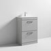 Nuie Athena 600mm Vanity Unit - Floor Standing 2 Drawer Unit with Basin - Unbeatable Bathrooms