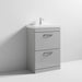 Nuie Athena 600mm Vanity Unit - Floor Standing 2 Drawer Unit with Basin - Unbeatable Bathrooms