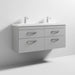 Nuie Athena 1200mm Double Vanity Unit - Wall Hung 4 Drawer Unit with Basin - Unbeatable Bathrooms