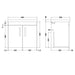 Nuie Athena 600mm Vanity Unit - Wall Hung 2 Door Unit with Basin - Unbeatable Bathrooms