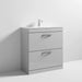 Nuie Athena 800mm Vanity Unit - Floor Standing 2 Drawer Unit with Basin - Unbeatable Bathrooms