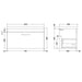 Nuie Athena 800mm Vanity Unit - Wall Hung 1 Drawer Unit with Basin - Unbeatable Bathrooms