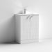 Nuie Blocks 500mm Vanity Unit - Floor Standing 2 Door Unit with Basin - Unbeatable Bathrooms