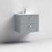 Nuie Blocks 600mm Vanity Unit - Wall Hung 2 Drawer Unit with Basin - Unbeatable Bathrooms