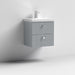 Nuie Blocks 600mm Vanity Unit - Wall Hung 2 Drawer Unit with Basin - Unbeatable Bathrooms