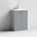 Nuie Blocks 500mm Vanity Unit - Floor Standing 2 Door Unit with Basin - Unbeatable Bathrooms